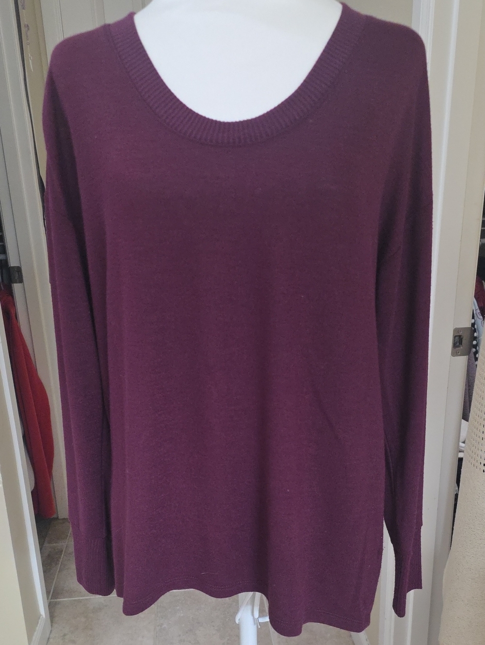 GAP Scoop Neck Sweater - Plum Berry